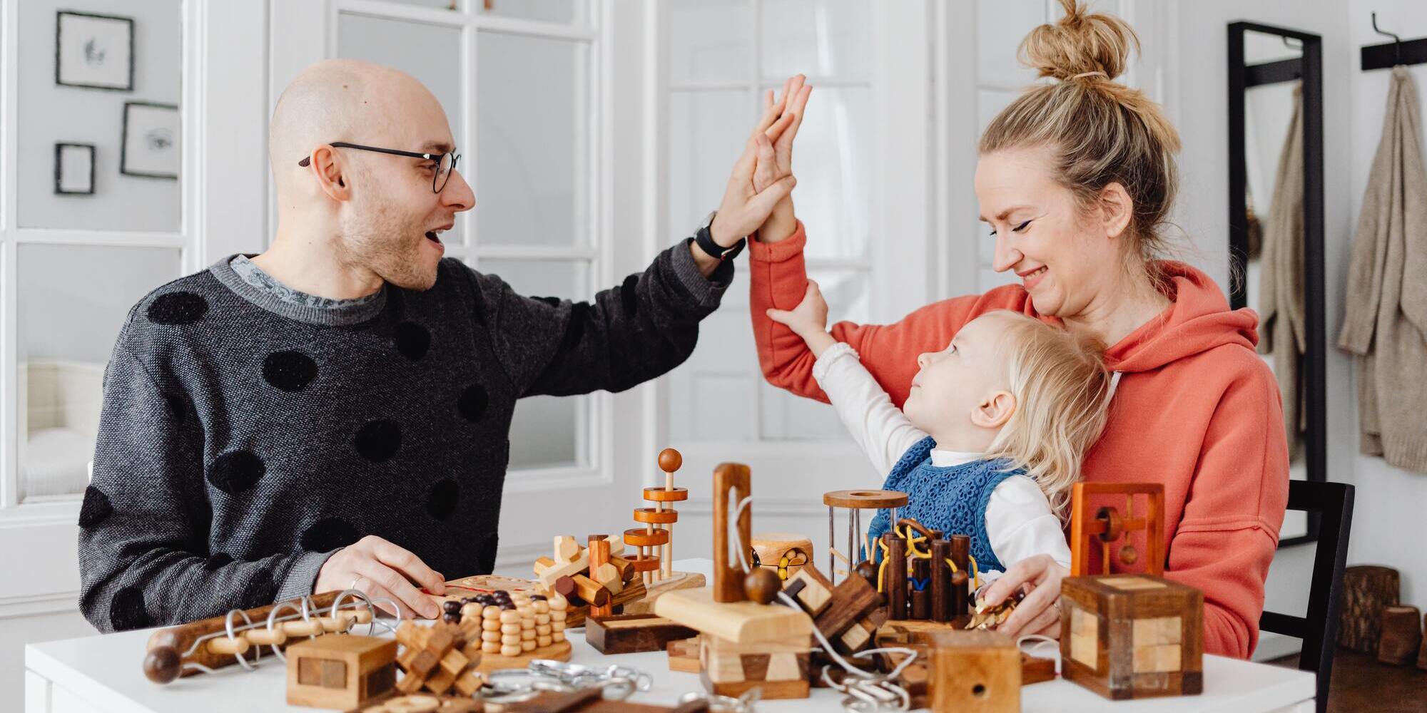 Wooden educational games for a successful family evening
